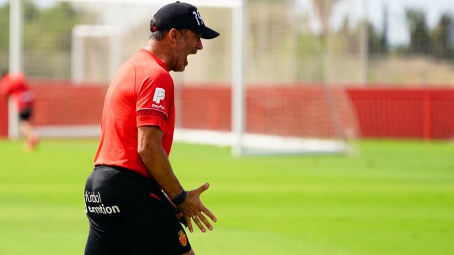 Luis García, en una sesión del Mallorca (Foto: RCDM).