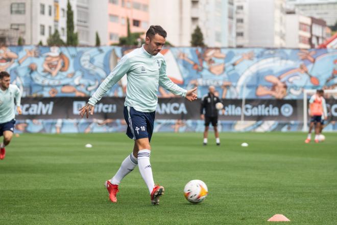 Iago Aspas entrenándose en Balaídos (Foto: RC Celta).