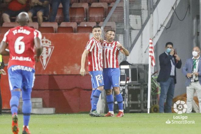 Djuka y Aitor celebran su gol ante el Leganés (Foto: LaLiga).