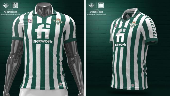 El diseño retro de la camiseta del Betis (Foto: @GraphitexD)