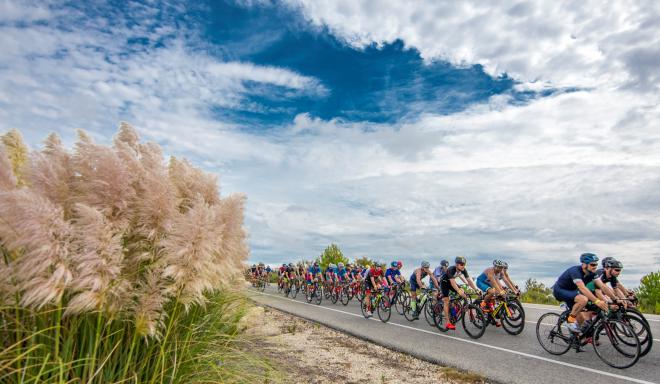 Prueba de ciclismo del Desafío Doñana 2019.