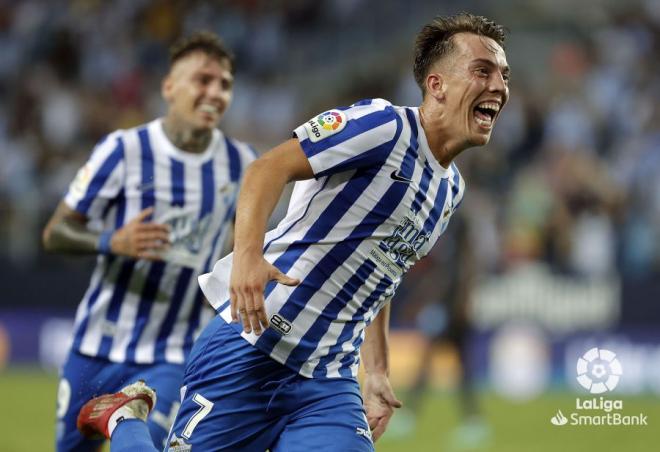 Paulino celebra su gol al Girona (Foto: LaLiga).