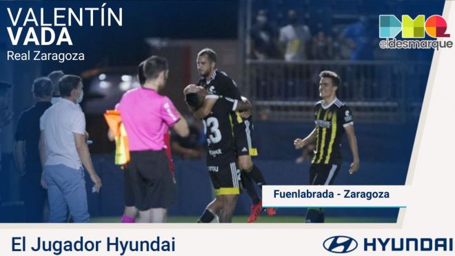 Valentín Vada, Jugador Hyundai del Fuenlabrada-Real Zaragoza.