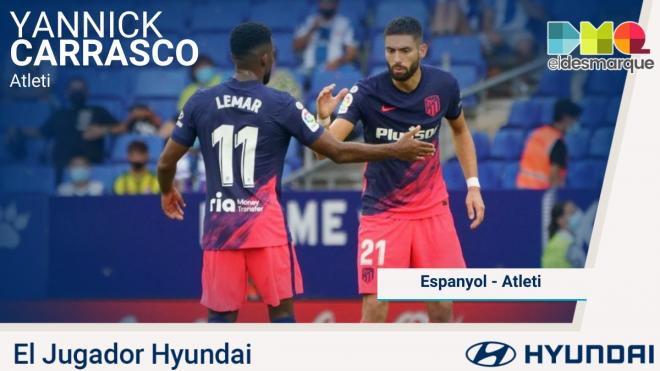 Yannick Carrasco, Hyundai del Espanyol-Atlético.