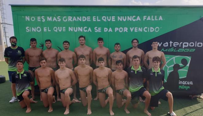 La plantilla del Club Waterpolo Málaga.