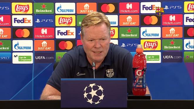 Ronald Koeman, en sala de prensa.