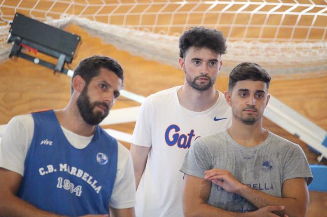 Los jugadores del CB Marbella durante un entrenamiento de pretemporada.