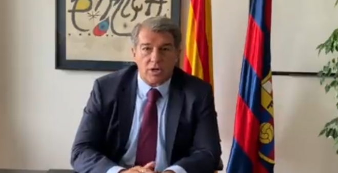 Mensaje institucional de Joan Laporta.