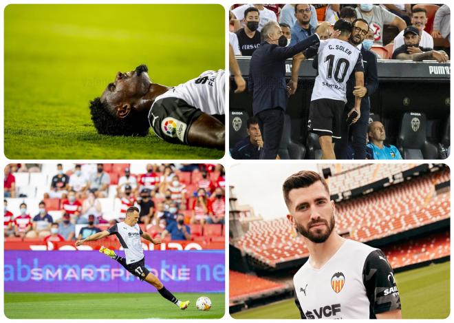 Correia, Soler, Gayà y Cheryshev, lesionados en el Valencia CF