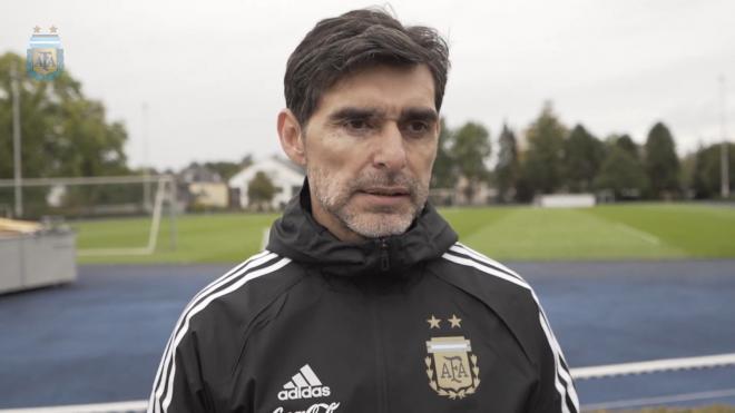 Roberto Fabián Ayala, miembro del cuerpo técnico de Argentina (Foto: AFA).