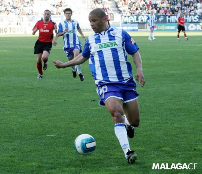 Edgar, en un partido con el Málaga (Foto: MCF).