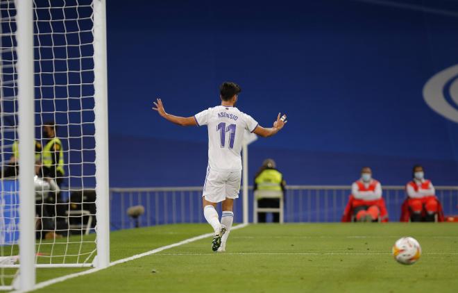 Marco Asensio, tras marcar en el Real Madrid-Mallorca (Foto: Cordon Press).