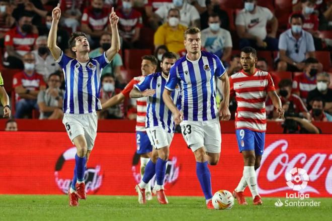 Aritz Elustondo logró el gol del empate de la Real (Foto: LaLiga).