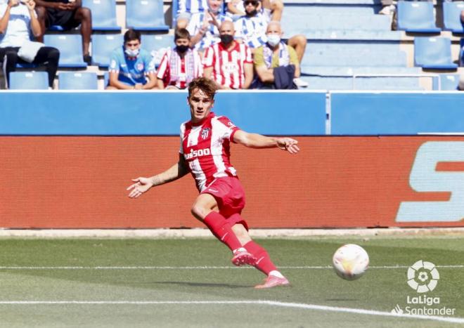 Griezmann, en Mendizorroza durante el Alavés-Atlético de Madrid (Foto: LaLiga).