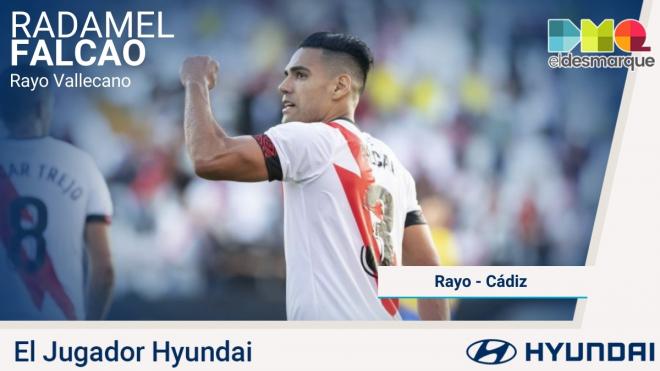 Radamel Falcao, Jugador Hyundai del Rayo-Cádiz.
