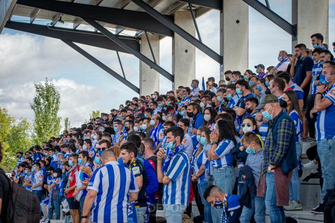 Aficionados del Deportivo en las gradas del Reina Sofía (Foto: RCD).