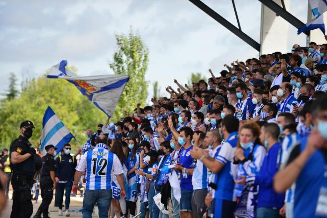 La afición del Deportivo en el Santa Sofía (Foto: Unionistas)
