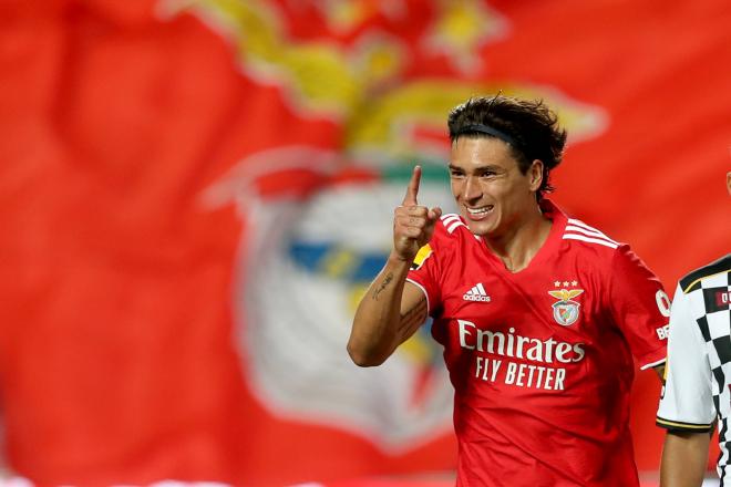 Darwin Núñez celebra un gol con el Benfica (Foto: Cordon Press).