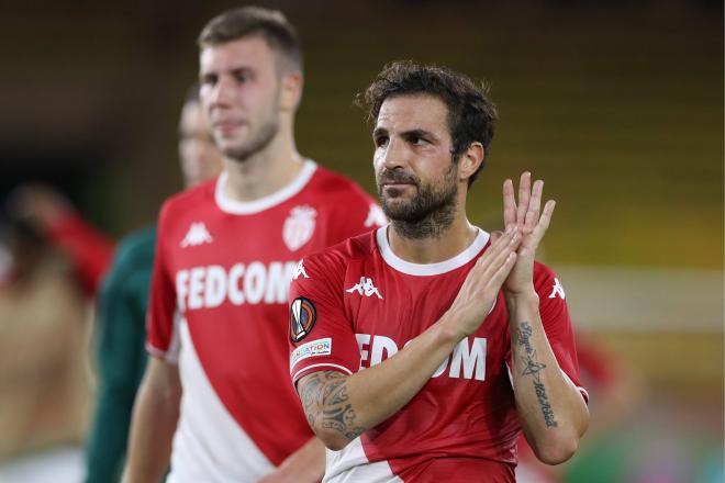 Cesc Fábregas, con el Mónaco en un partido de Europa League (Foto: Cordon Press).