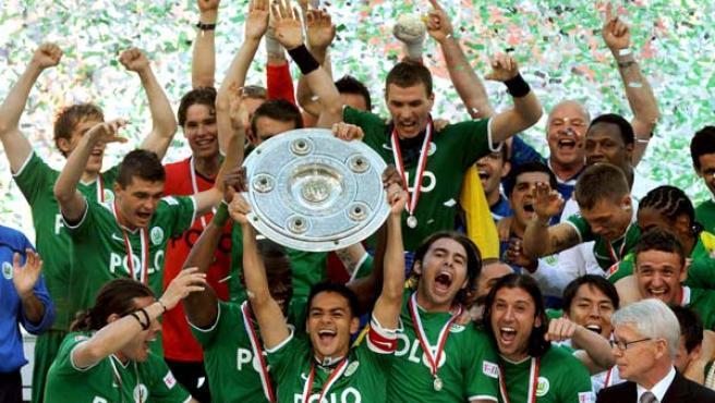 El Wolfsburgo campeón de Bundesliga en 2009.