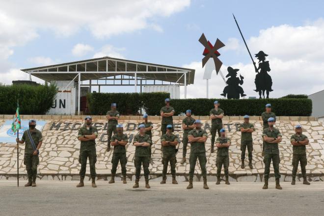 Los soldados de la división del Ejército de Tierra destinada en Líbano.