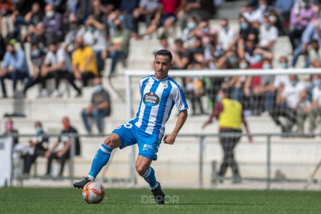 Juan Carlos Menudo durante un partido con el Dépor (Foto: RCD).