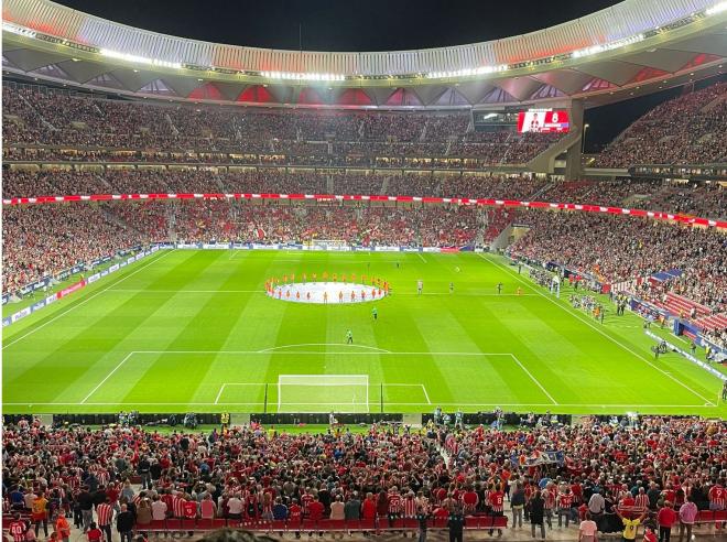 Lleno total en el Estadio Metropolitano.