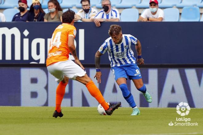 Brandon Thomas, en el Málaga-Fuenla (Foto: LaLiga).