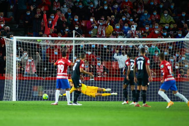 Momento del gol de Rochina en el Granada-Sevilla (Foto: Cordon Press).