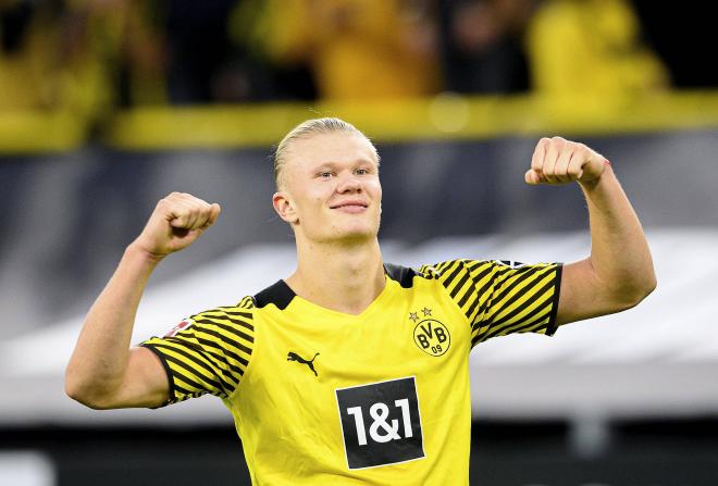 Haaland celebra un gol con el Borussia Dortmund (Foto: Cordon Press).