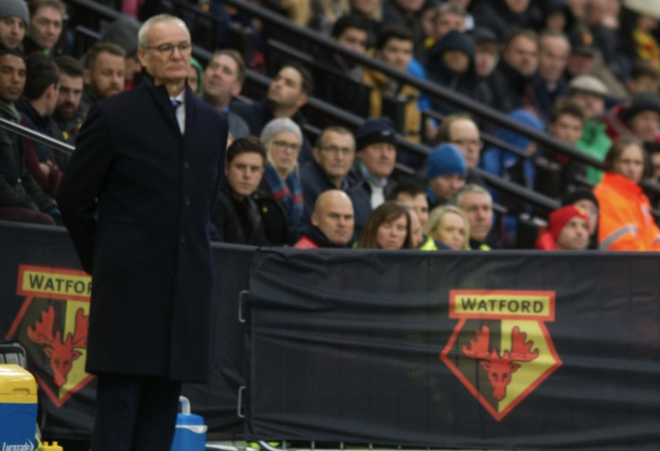 Claudio Ranieri entrenando al Watford en Inglaterra.