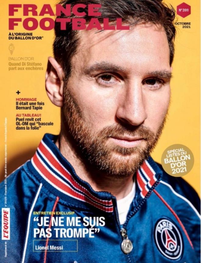 Leo Messi, portada de France Football.