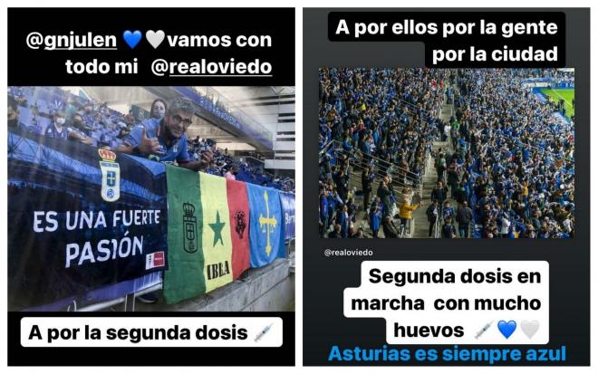 Los mensajes de ánimo de Ibrahima al Real Oviedo (Foto: Instagram - @teamnatiba99_official)