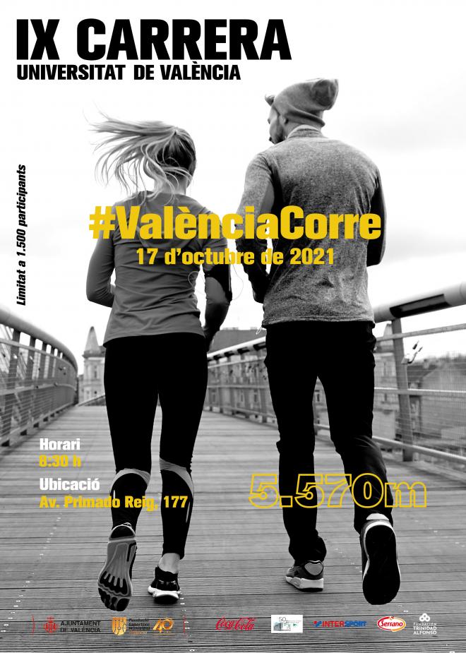 La IX Carrera Universitat de València regresa a las calles el 17 de octubre con 1.500 dorsales dis