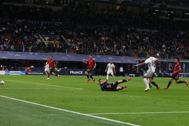 Gol de Kylian Mbappé en el España-Francia de la Liga de las Naciones (Foto: Cordon Press).