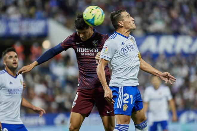 Imagen del Real Zaragoza - SD Huesca en La Romareda (Foto: Daniel Marzo).