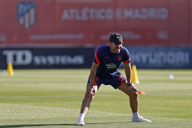 Simeone, durante un entrenamiento del Atlético de Madrid (Foto: Atleti).