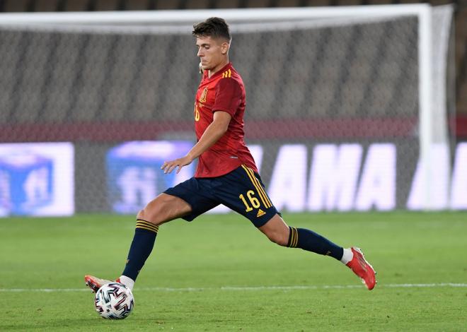 José Fontán, en el partido de España sub 21 (Foto: Kiko Hurtado).