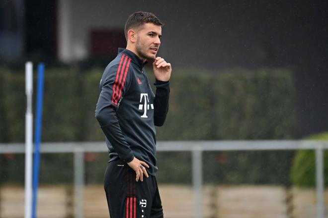Lucas Hernández, en una sesión con el Bayern (Foto: Cordon Press).