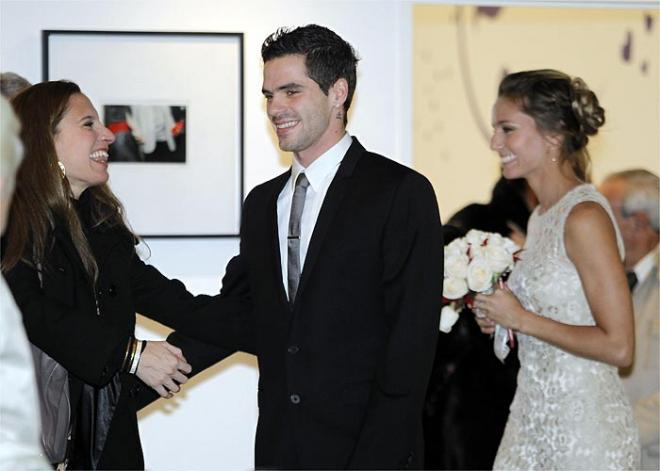 Fernando Gago y Gisela Dulko, el día de su boda (Foto: EFE).