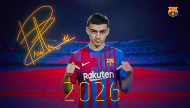 Pedri renueva con el Barça hasta 2026.