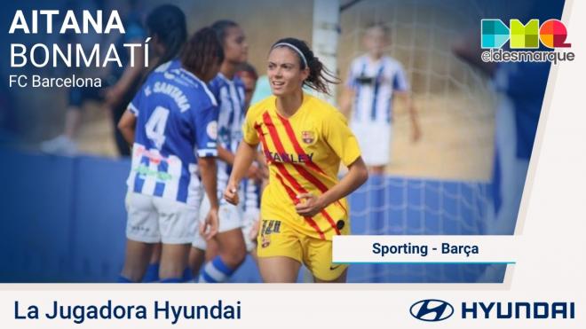 Aitana Bonmatí, Jugadora Hyundai de la jornada 7.