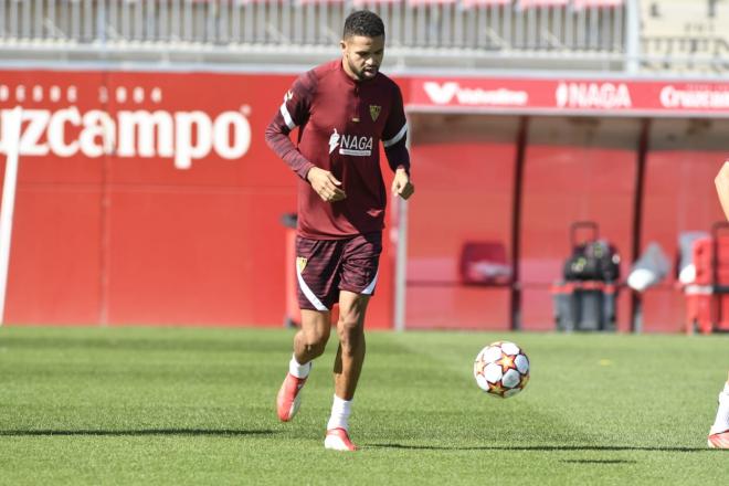 En-Nesyri, el día que regresó a los entrenamientos (Foto: Kiko Hurtado).