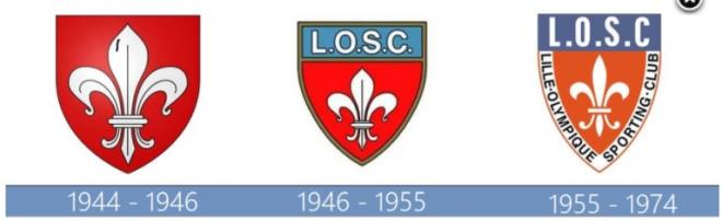 Los primeros escudos del Lille (Collage: 1000marcas)