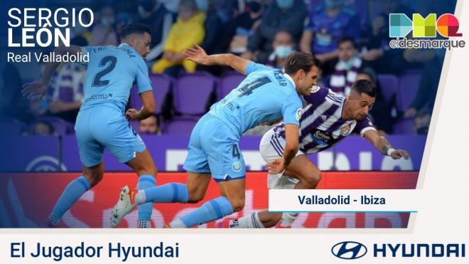 Sergio León, el Jugador Hyundai del Real Valladolid-Ibiza.