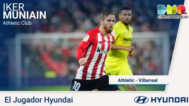 Muniain, Jugador Hyundai del Athletic-Villarreal.