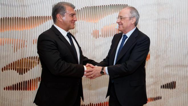 Joan Laporta y Florentino Pérez, presidentes de Barça y Real Madrid (Foto: Real Madrid9: