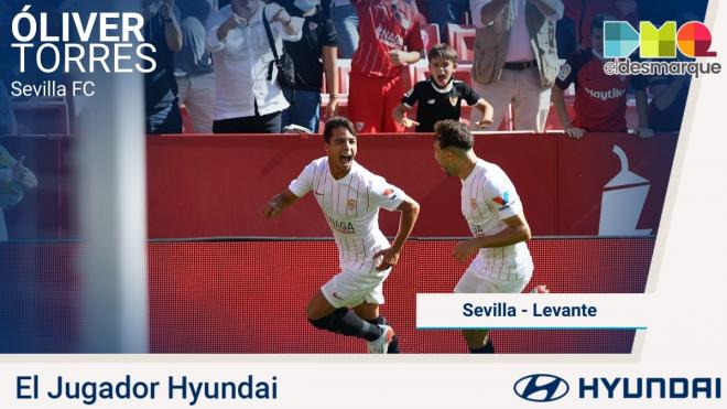 Óliver Torres, jugador Hyundai del Sevilla-Levante.