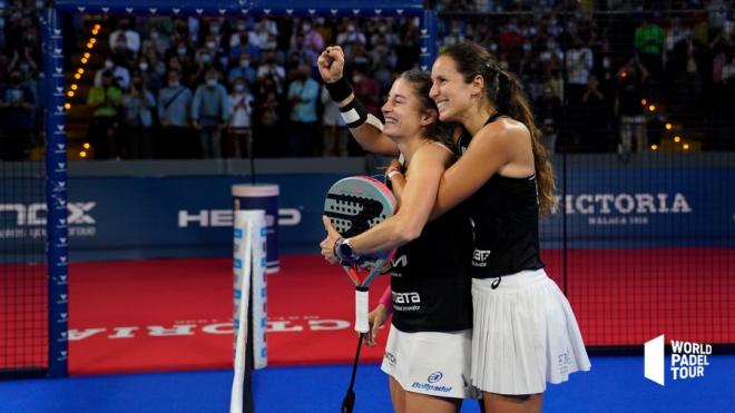 Gemma Triay y Ale Salazar, emocionadas tras ganar el Córdoba Open (Foto: World Pádel Tour).