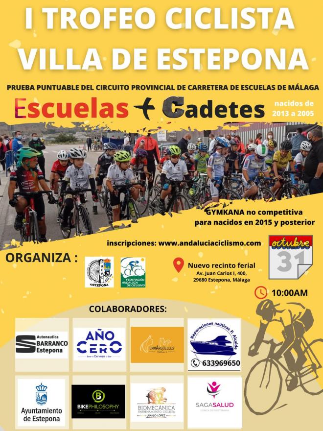 Cartel del I Trofeo de Ciclismo 'Villa de Estepona'.